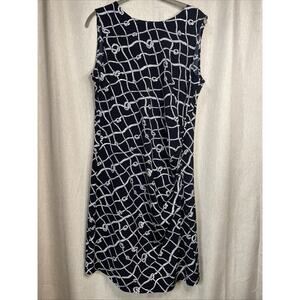 Brooks Brothers Women’s Midi Dress Size XL Nautical/Rope Print Quiet Luxury